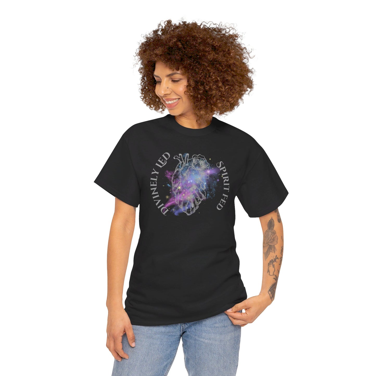 Divinely Led Spirit Fed Unisex Heavy Cotton Tee