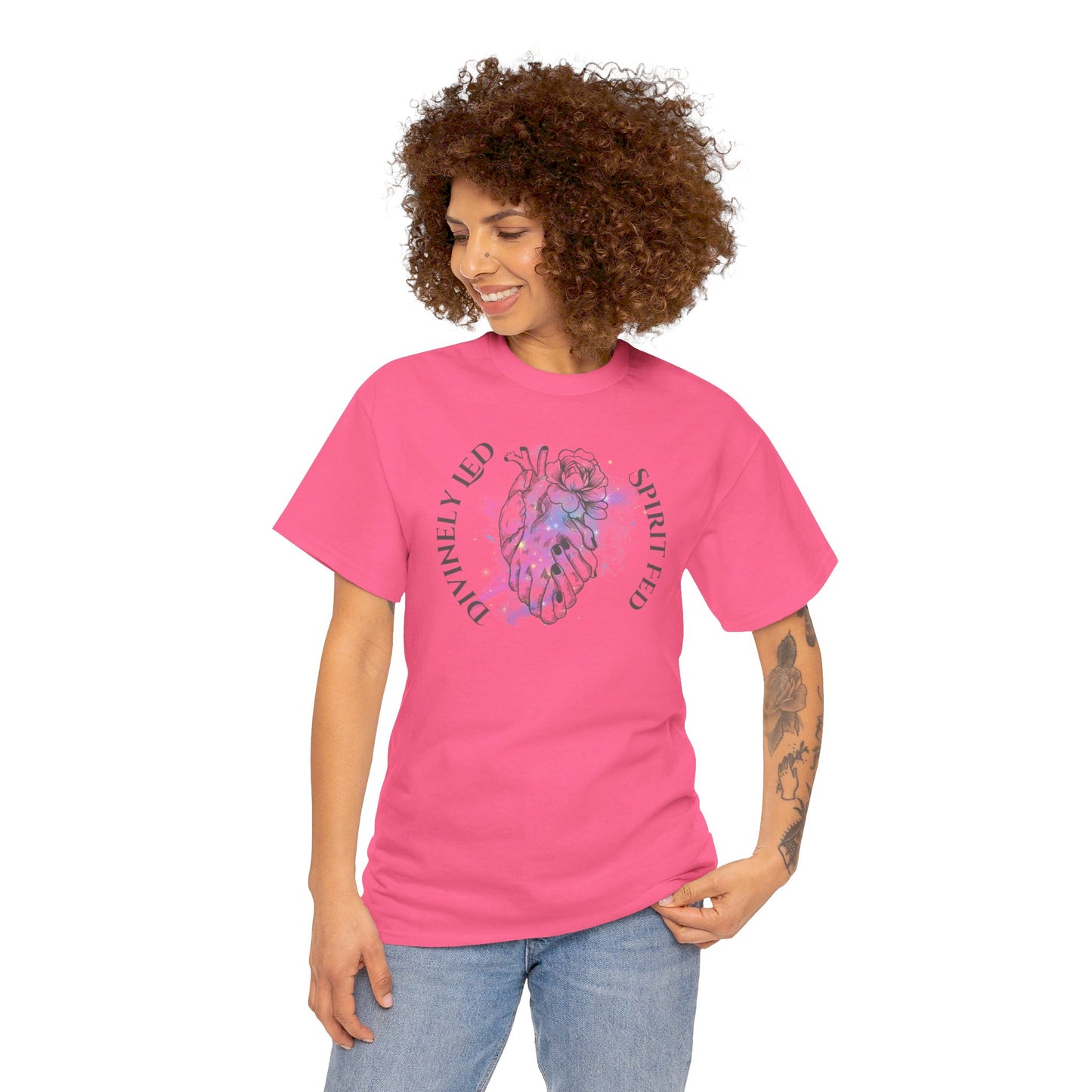 Divinely Led Spirit Fed Unisex Heavy Cotton Tee