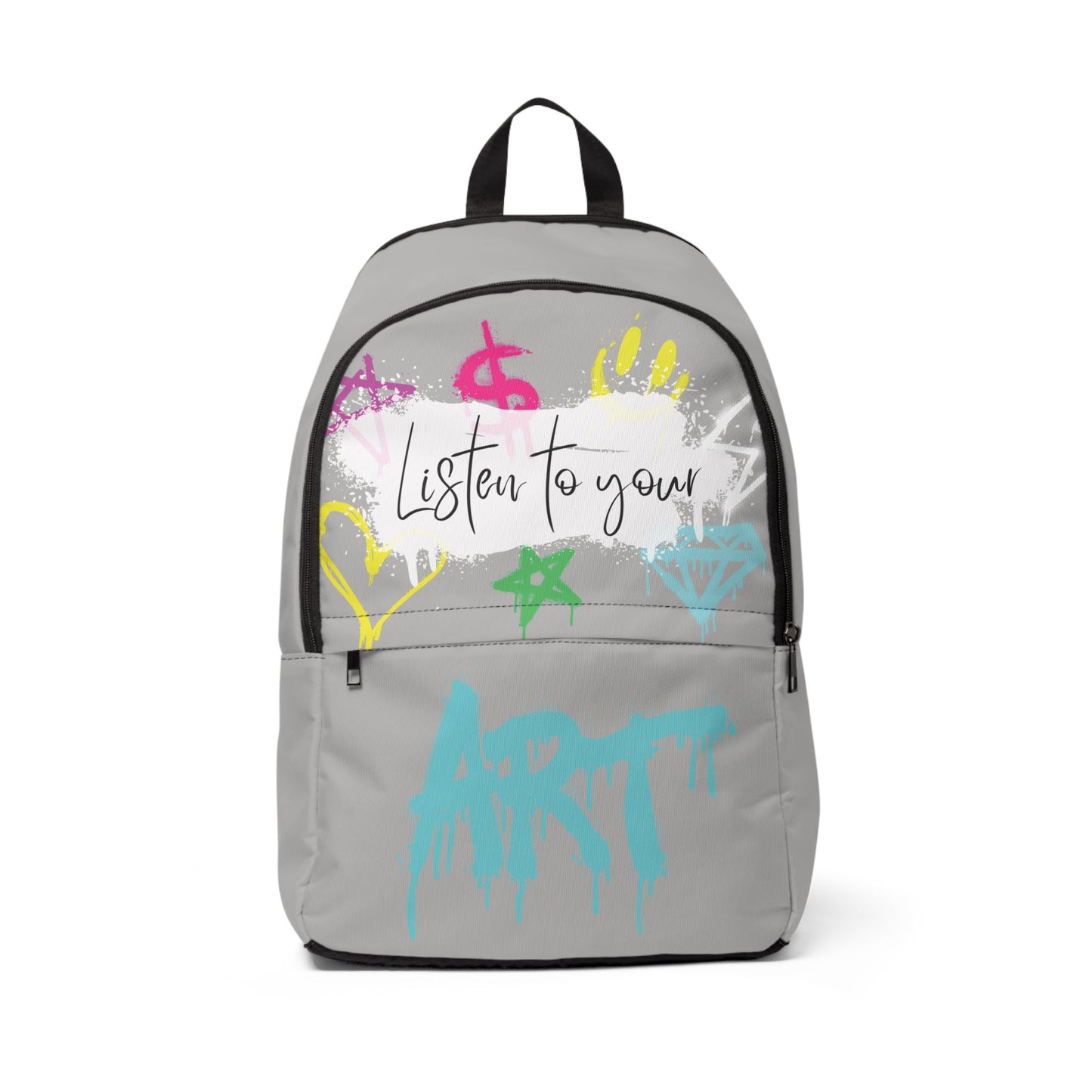 Listen to your Art Unisex Waterproof Fabric Backpack