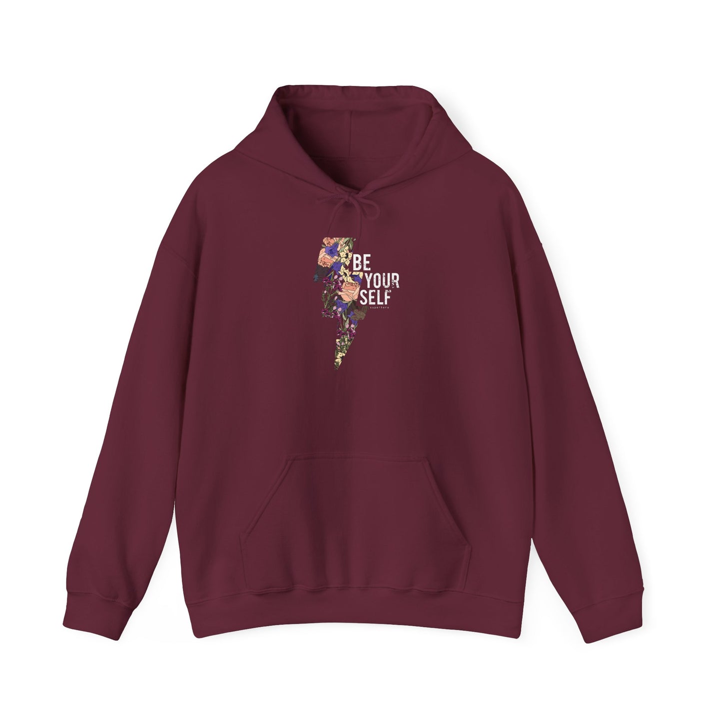Be Yourself Floral Lightning Bolt Hoodie