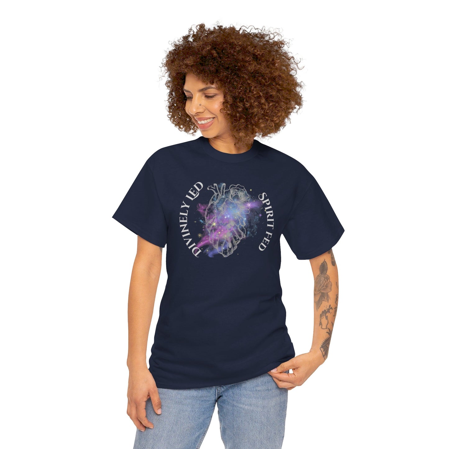 Divinely Led Spirit Fed Unisex Heavy Cotton Tee
