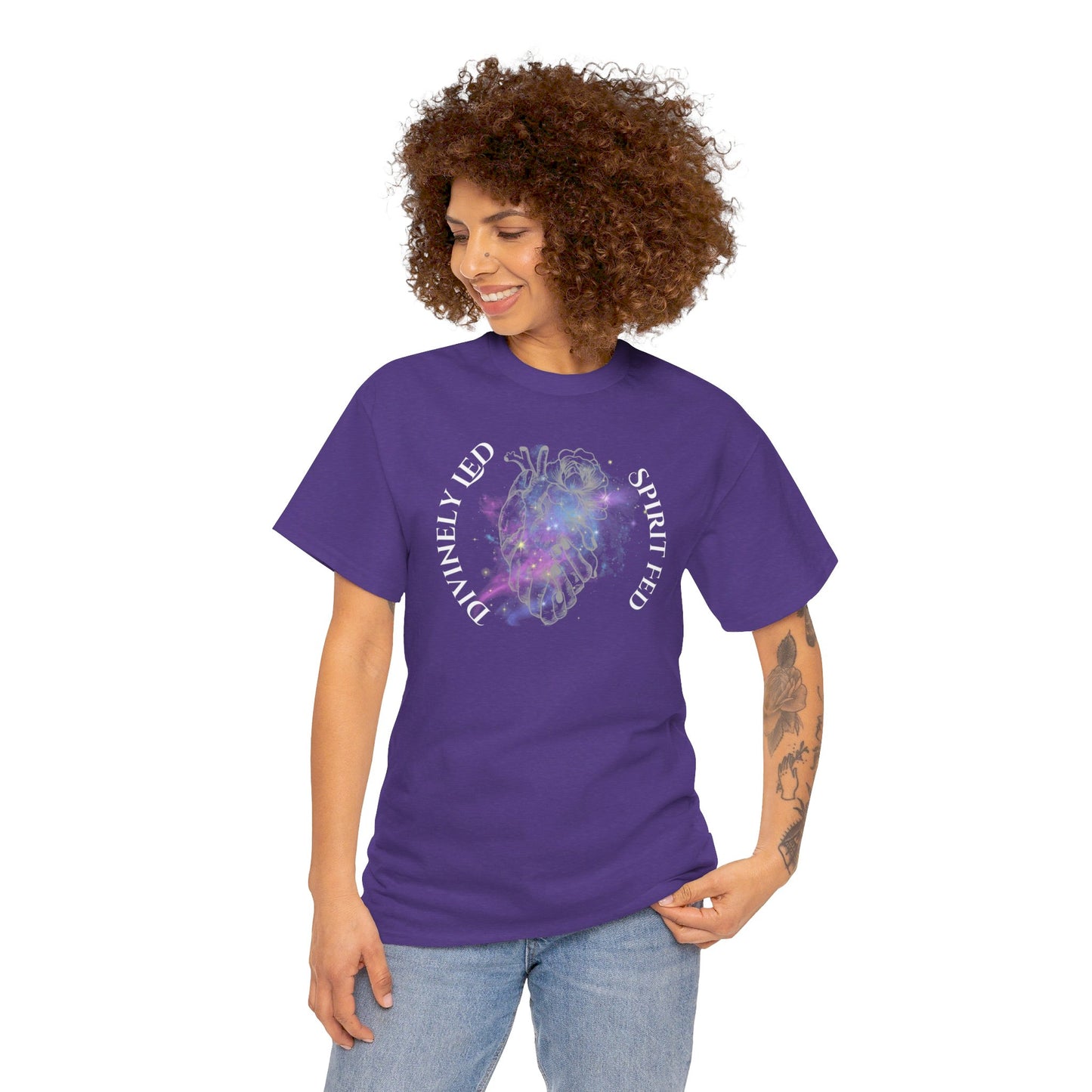 Divinely Led Spirit Fed Unisex Heavy Cotton Tee