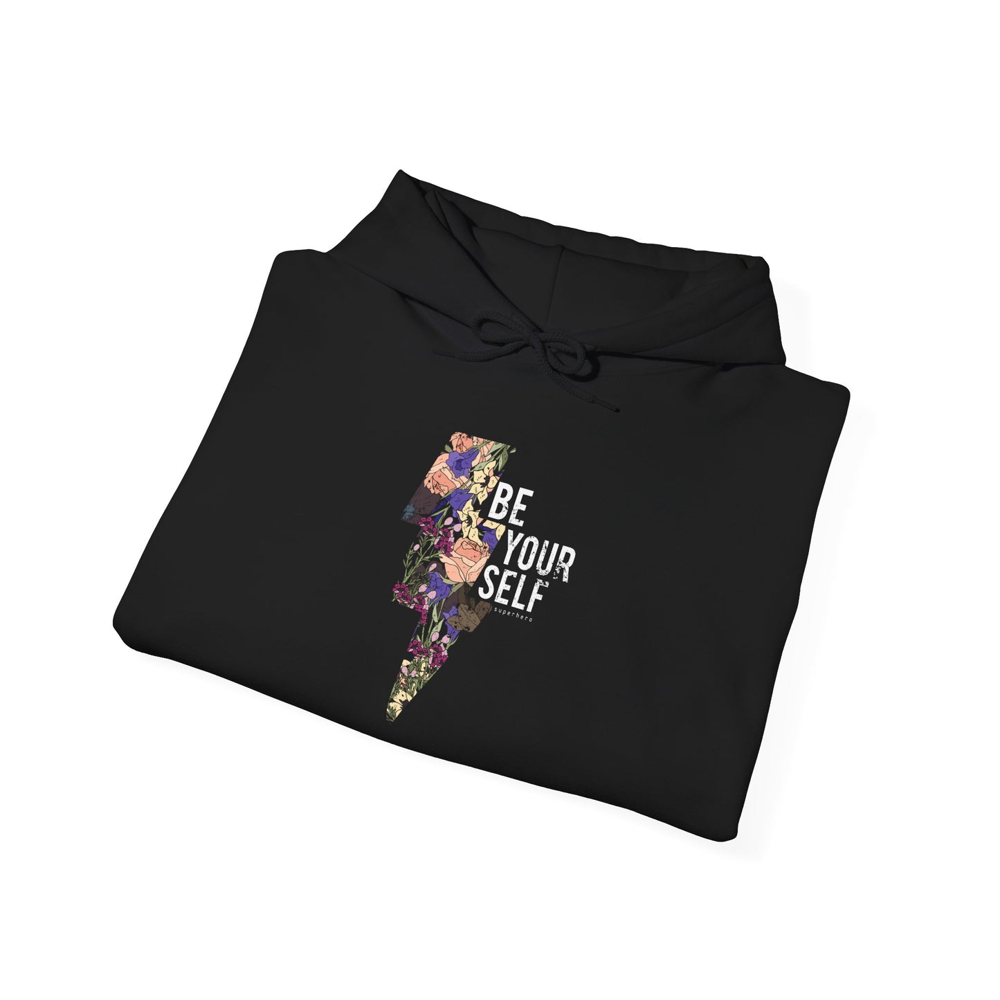 Be Yourself Floral Lightning Bolt Hoodie