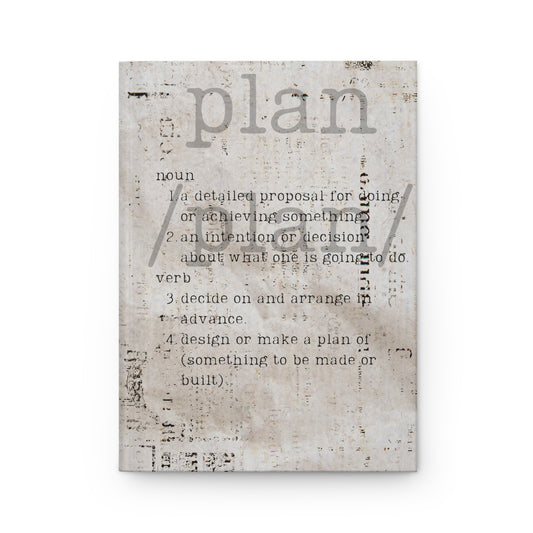 Definition of Plan - Hardcover Journal Matte