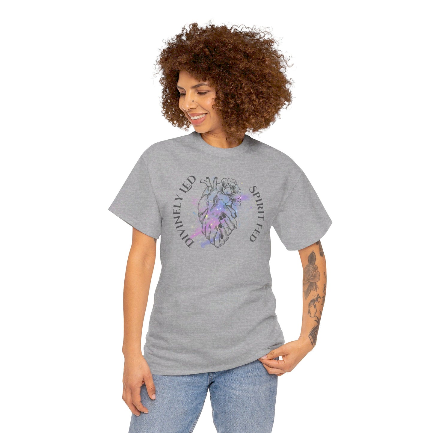 Divinely Led Spirit Fed Unisex Heavy Cotton Tee